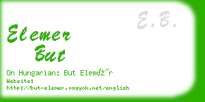 elemer but business card